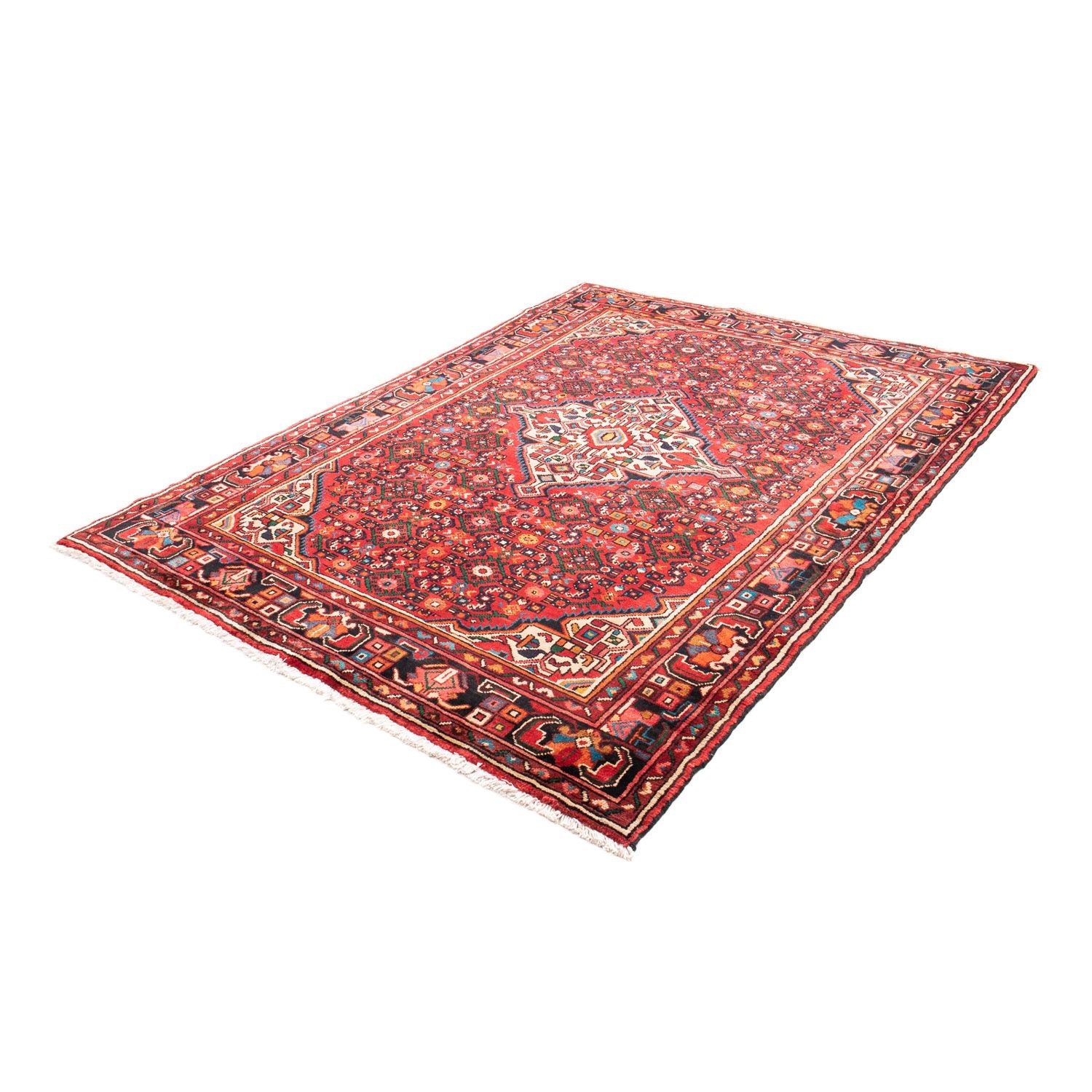 Persisk tæppe - Nomadisk - 218 x 156 cm - mørkerød