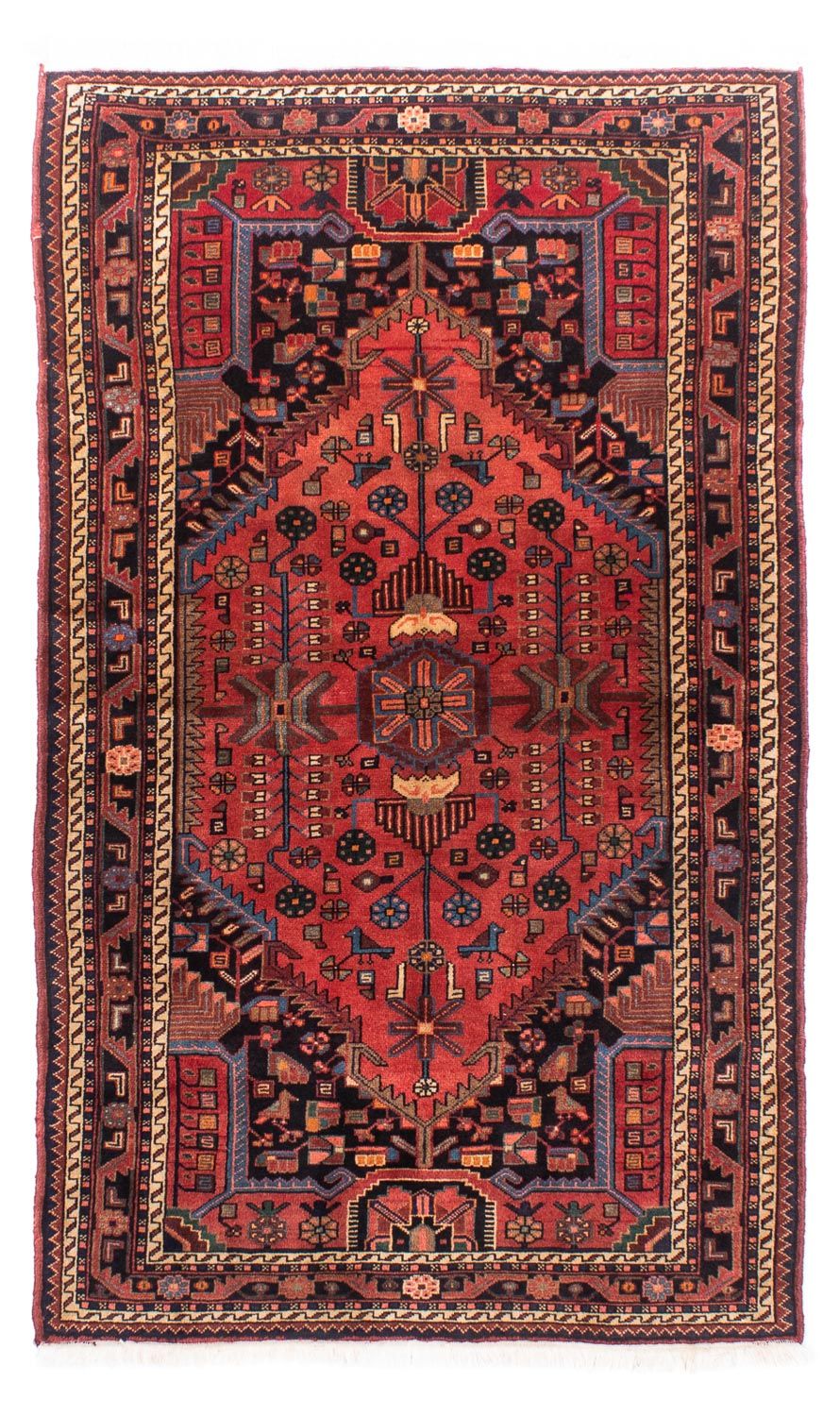Persisk tæppe - Nomadisk - 230 x 136 cm - mørkerød