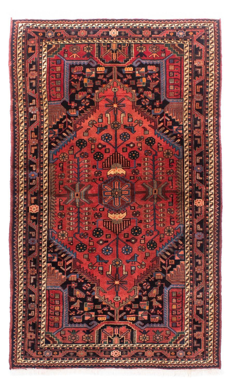 Persisk tæppe - Nomadisk - 230 x 136 cm - mørkerød