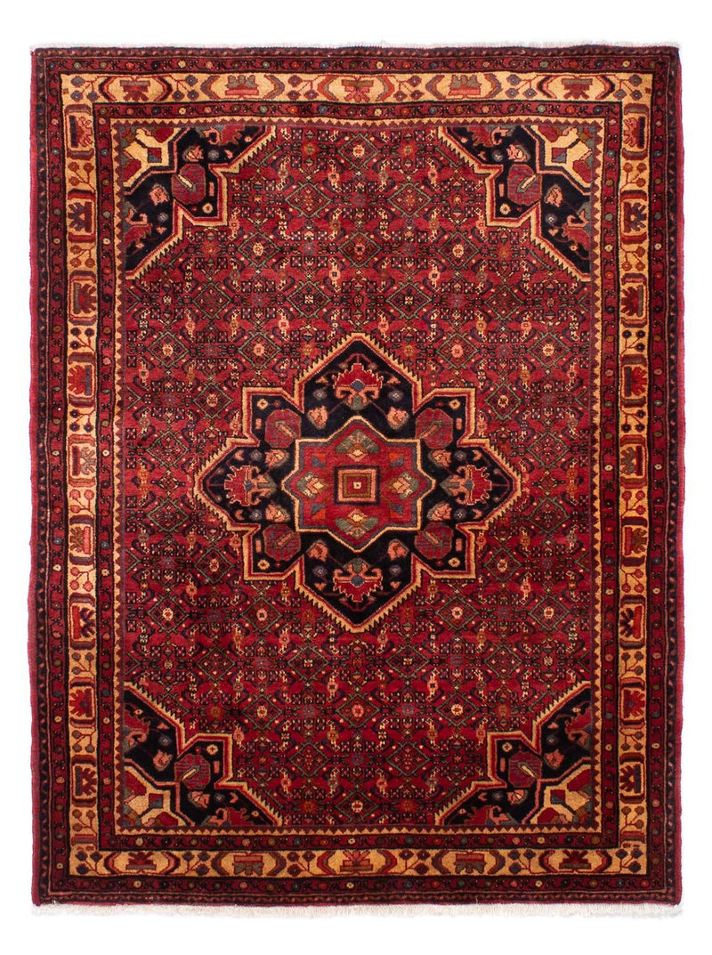 Persisk tæppe - Nomadisk - 211 x 165 cm - mørkerød