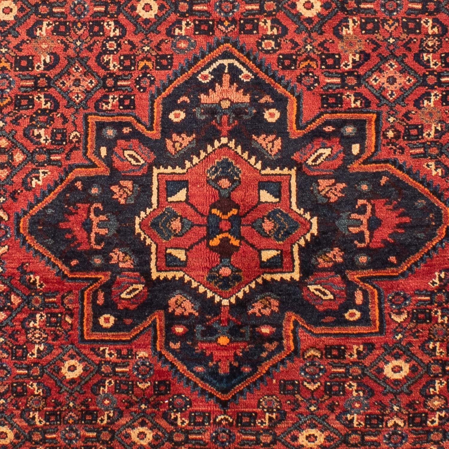 Persisk tæppe - Nomadisk - 203 x 157 cm - mørkerød