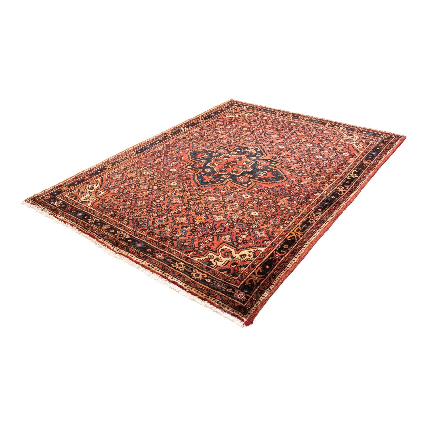 Persisk tæppe - Nomadisk - 203 x 157 cm - mørkerød