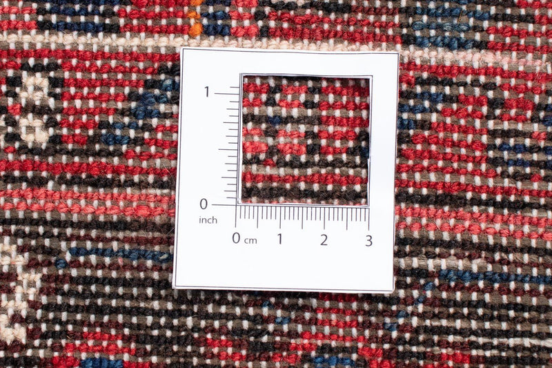 Persisk tæppe - Nomadisk - 203 x 157 cm - mørkerød