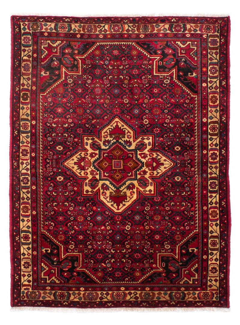 Persisk tæppe - Nomadisk - 212 x 153 cm - mørkerød