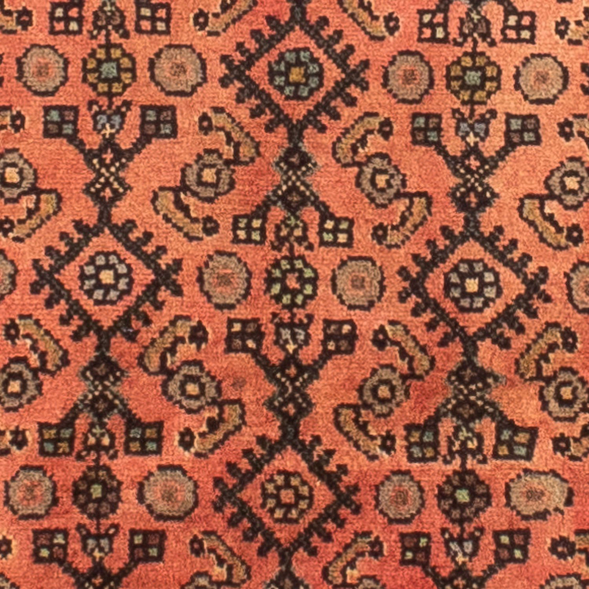 Persisk tæppe - Nomadisk - 200 x 155 cm - lysrød