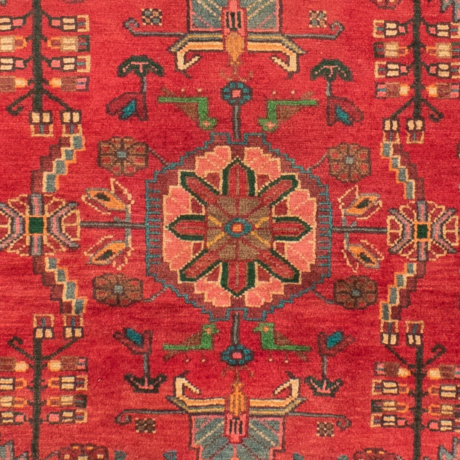 Persisk tæppe - Nomadisk - 220 x 135 cm - rød