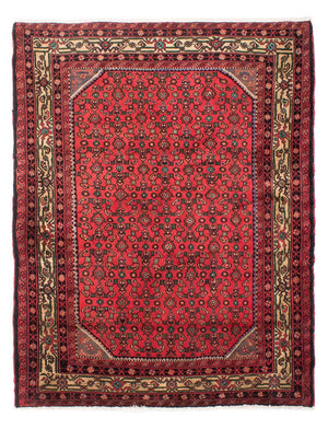 Persisk tæppe - Nomadisk - 199 x 150 cm - mørkerød