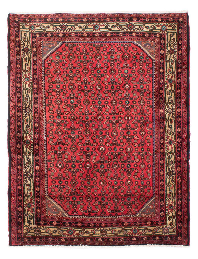 Persisk tæppe - Nomadisk - 199 x 150 cm - mørkerød