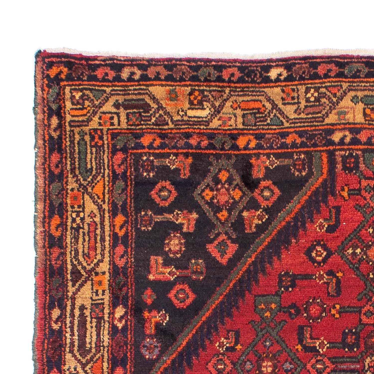 Persisk tæppe - Nomadisk - 221 x 144 cm - mørkerød