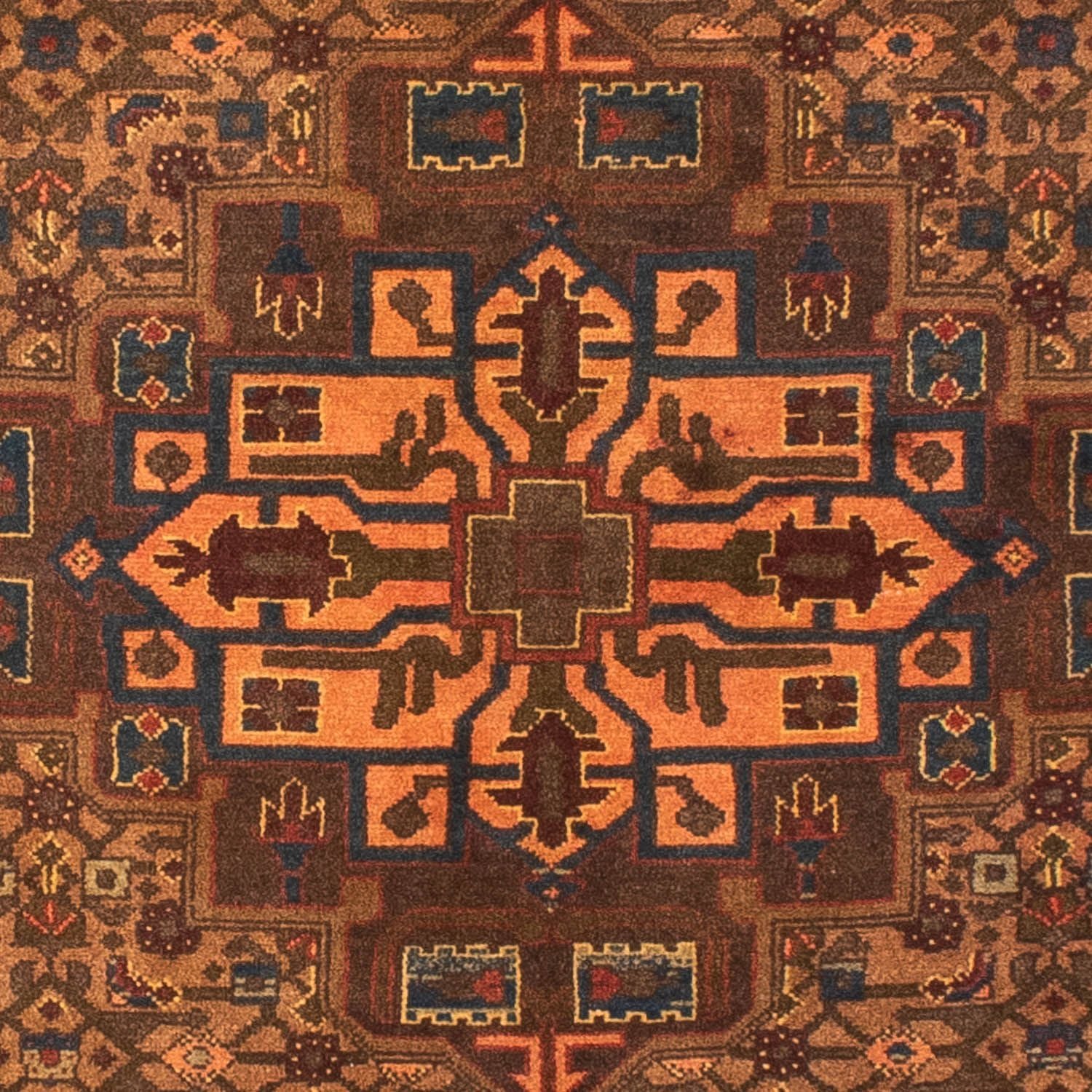 Persisk tæppe - Nomadisk - 218 x 158 cm - brun