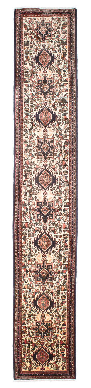 Løber Persisk tæppe - Nomadisk - 389 x 70 cm - beige