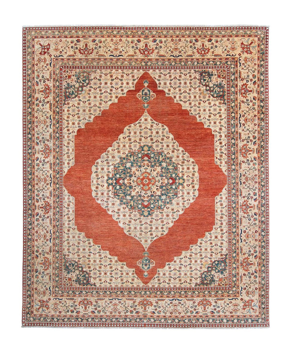 Kelim Carpet - Splash - 303 x 249 cm - rust