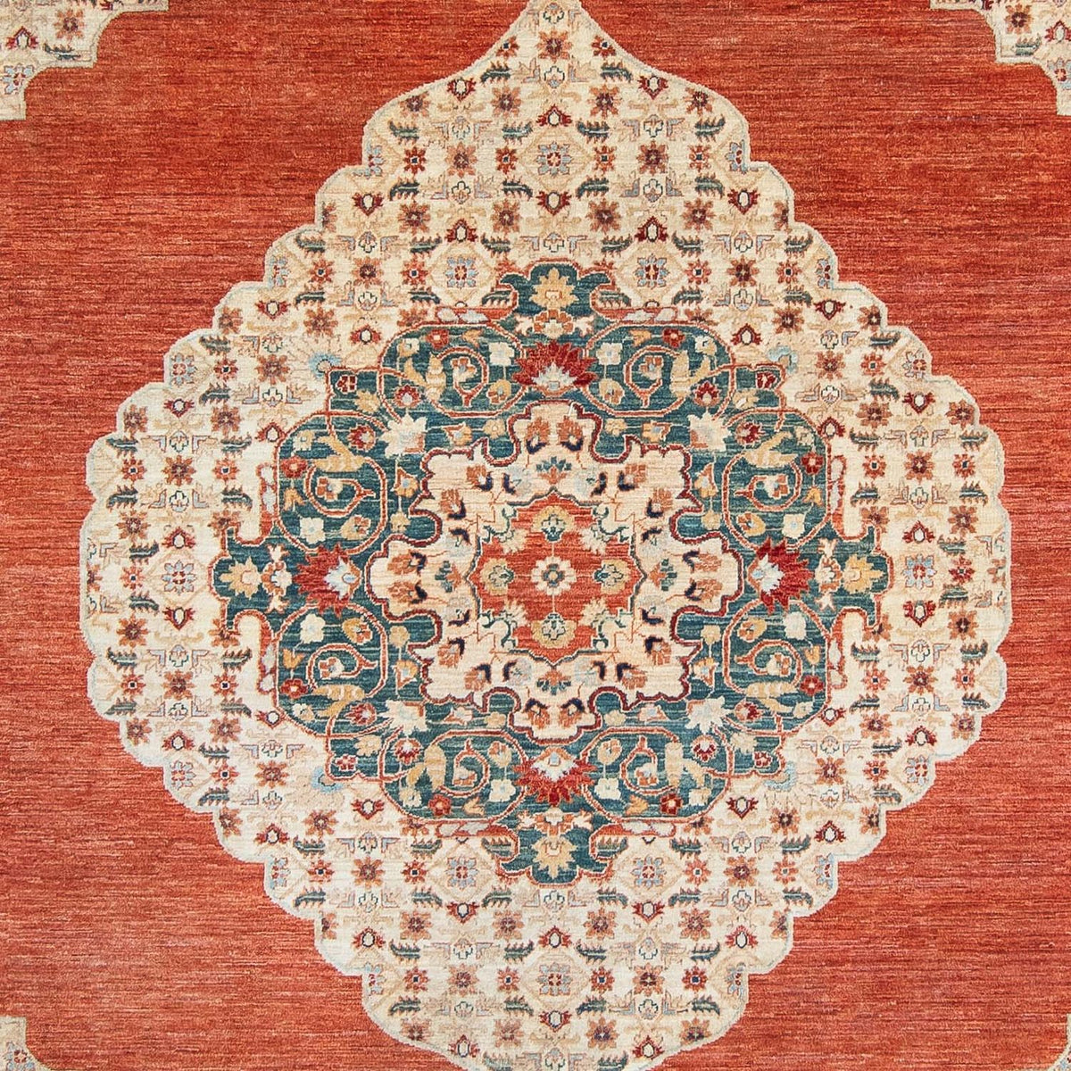 Kelim Carpet - Splash - 303 x 249 cm - rust