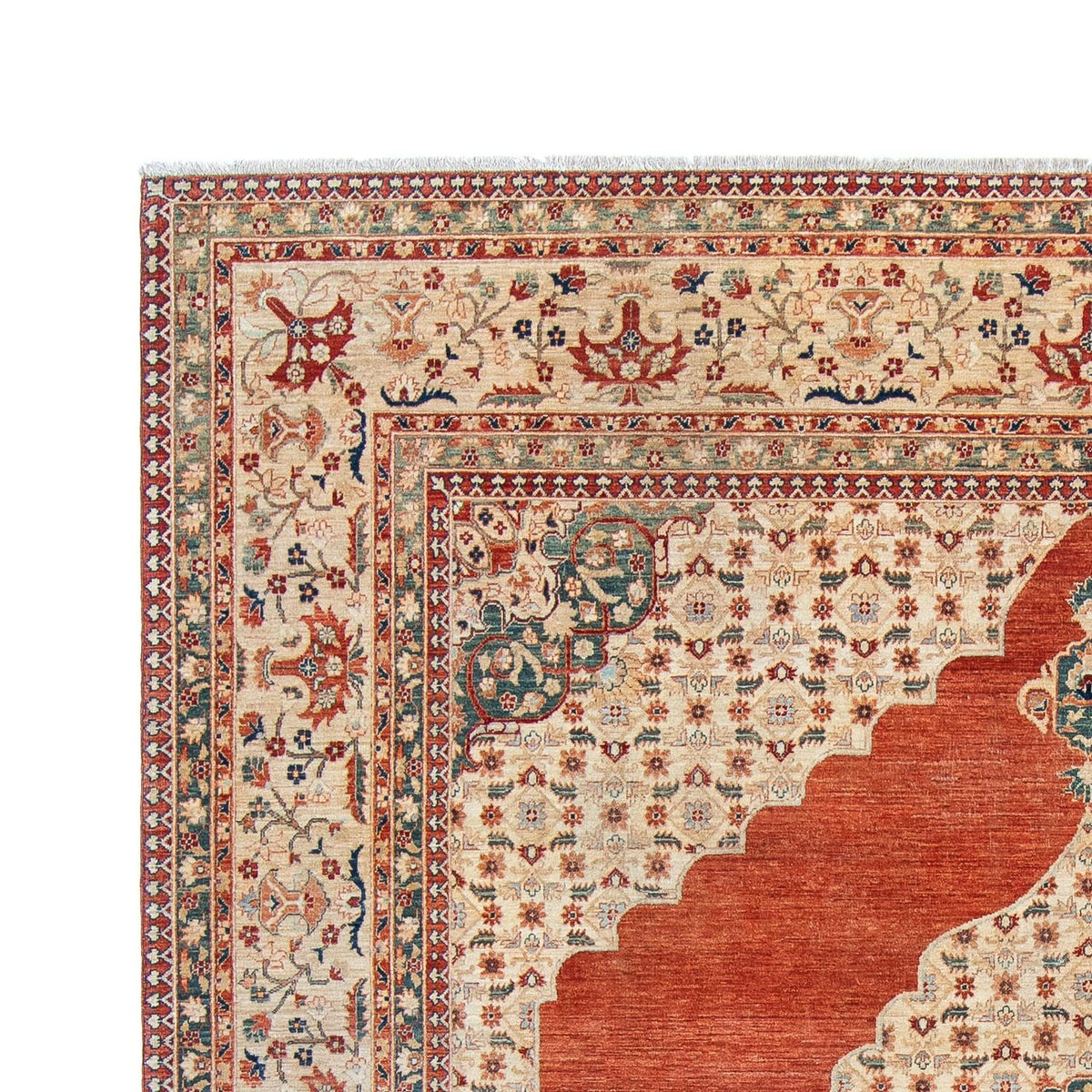 Kelim Carpet - Splash - 303 x 249 cm - rust