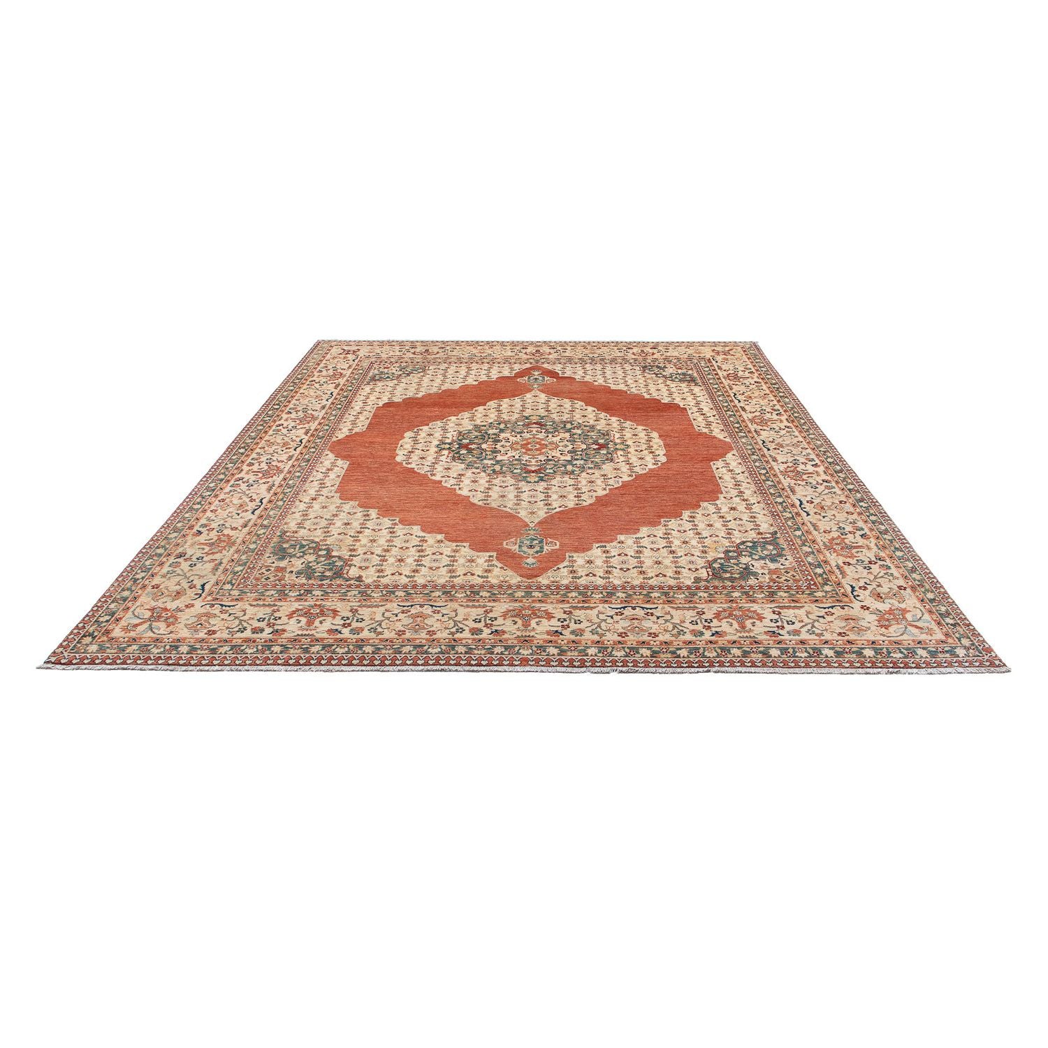 Kelim Carpet - Splash - 303 x 249 cm - rust