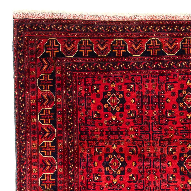 Afghansk tæppe - Kunduz - 287 x 199 cm - mørkerød