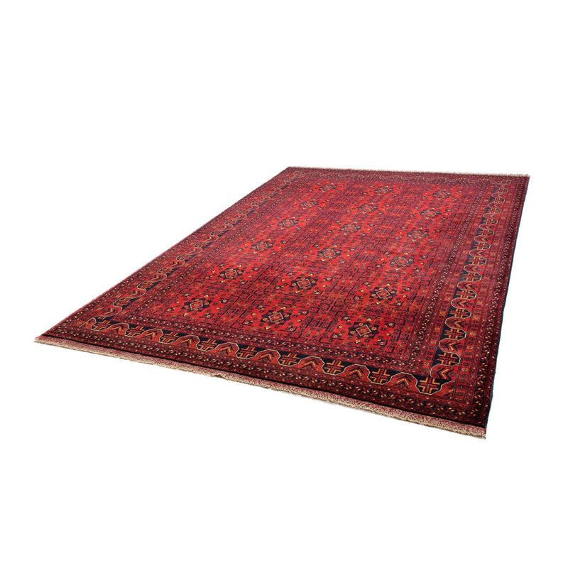 Afghansk tæppe - Kunduz - 287 x 199 cm - mørkerød