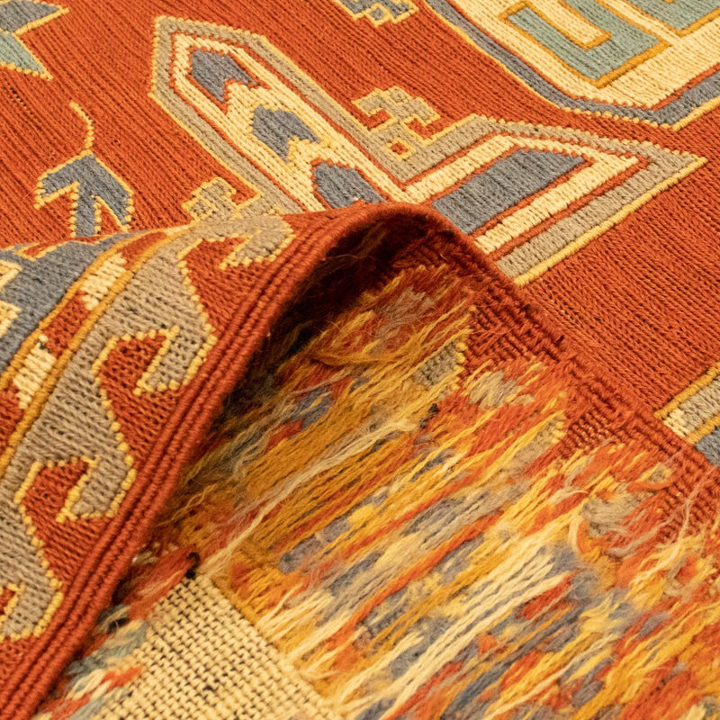 Kelim-tæppe - orientalsk - 255 x 208 cm - orange