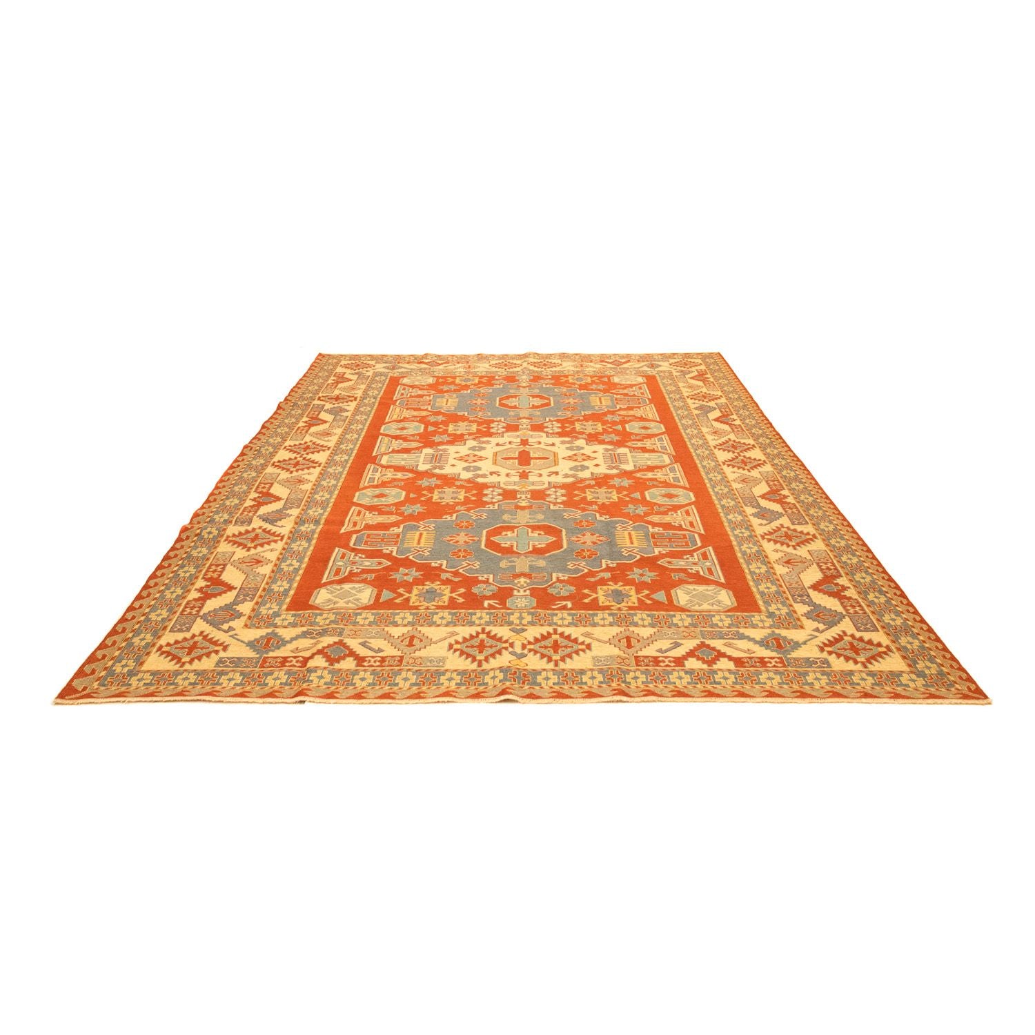 Kelim-tæppe - orientalsk - 255 x 208 cm - orange
