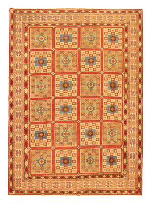 Kelim-tæppe - orientalsk - 226 x 180 cm - mørkerød
