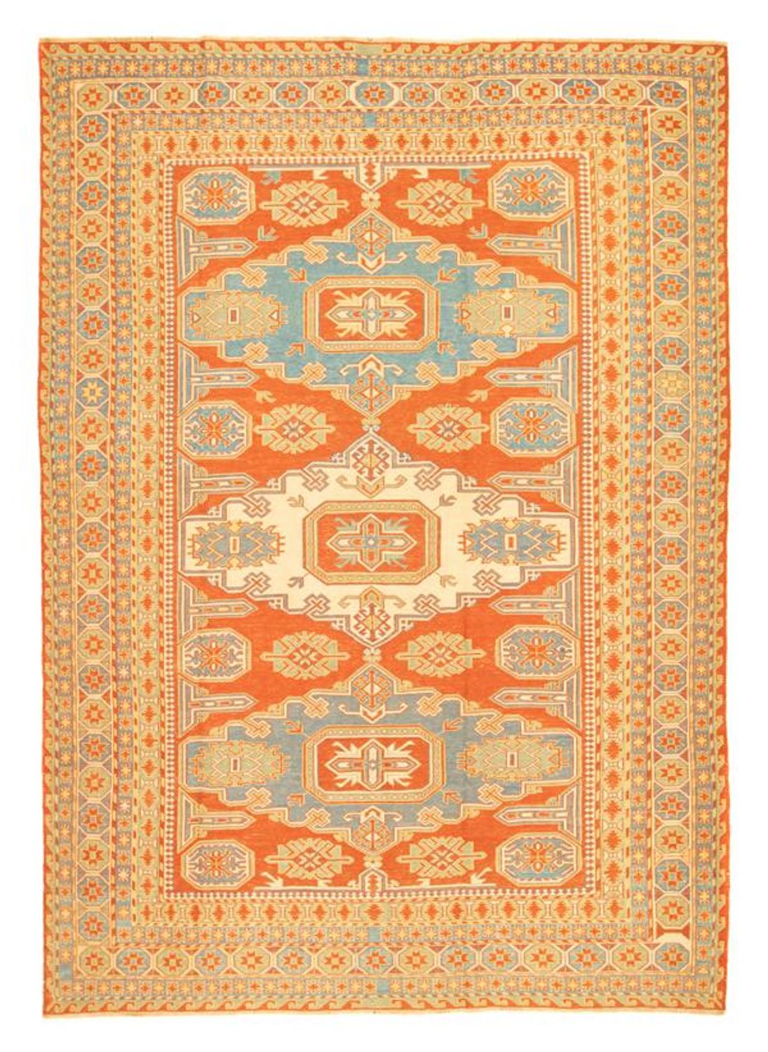 Kelim-tæppe - orientalsk - 264 x 188 cm - orange