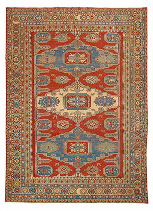 Kelim-tæppe - orientalsk - 265 x 200 cm - mørkerød