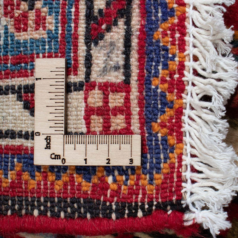 Persisk tæppe - Nomadisk - 133 x 90 cm - mørkerød