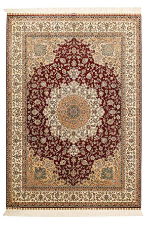 Silketæppe - Ghom Silk - Premium - 216 x 132 cm - mørkeblå