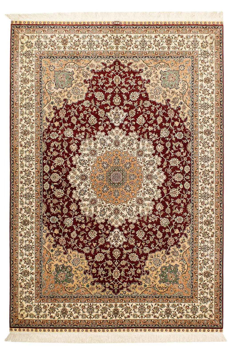 Silketæppe - Ghom Silk - Premium - 216 x 132 cm - mørkeblå