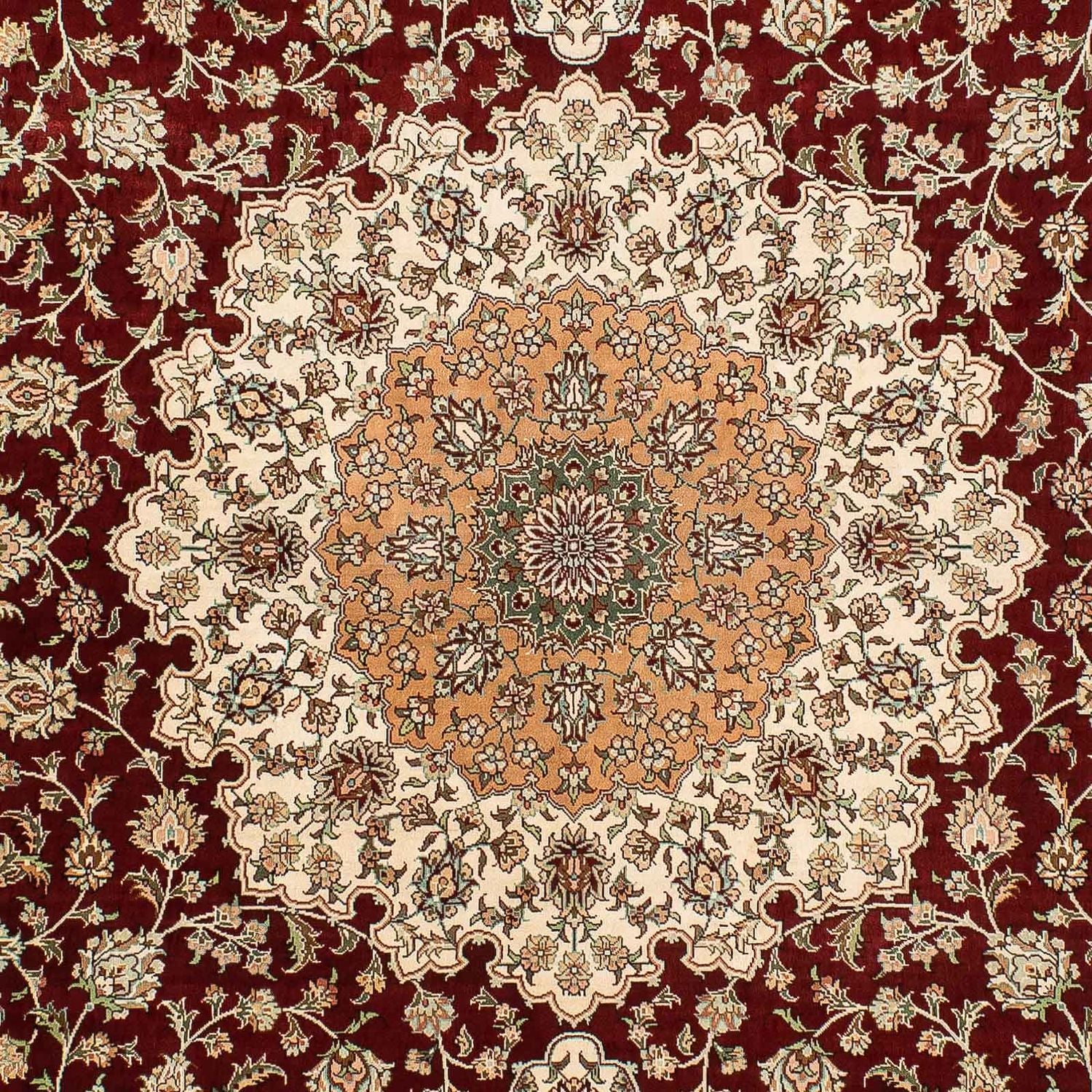 Silketæppe - Ghom Silk - Premium - 216 x 132 cm - mørkeblå