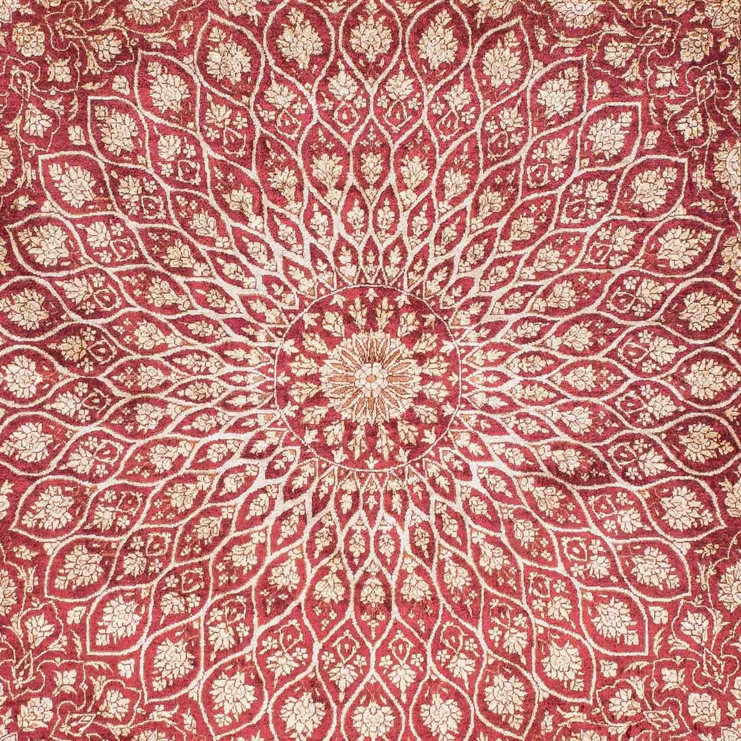Persisk tæppe - Ghom - 151 x 100 cm - mørkerød