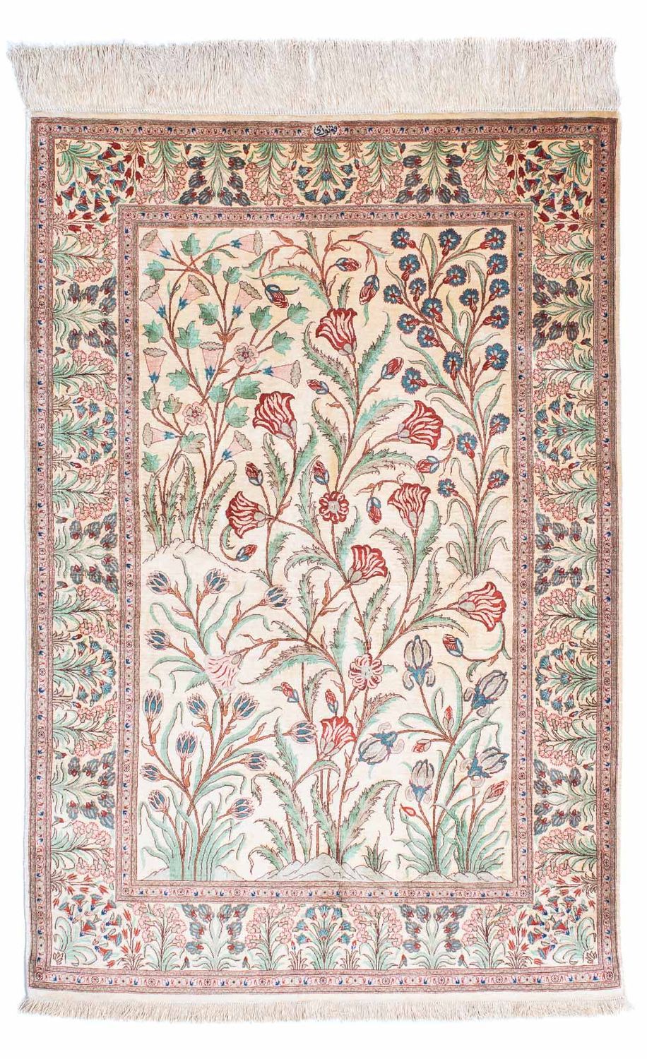 Persisk tæppe - Ghom - 156 x 102 cm - beige