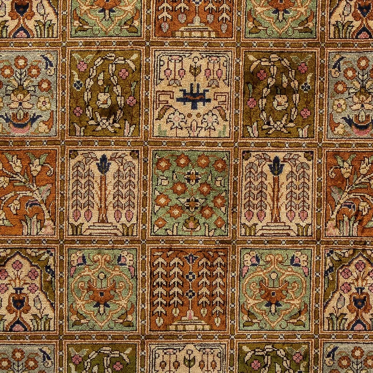 Persisk tæppe - Ghom - 76 x 55 cm - flerfarvet