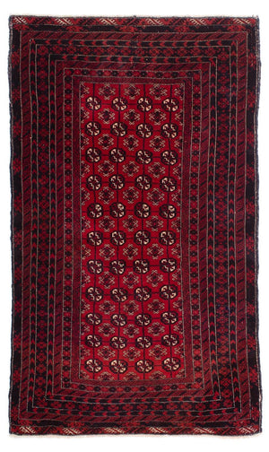 Baluch-tæppe - 186 x 119 cm - mørkerød