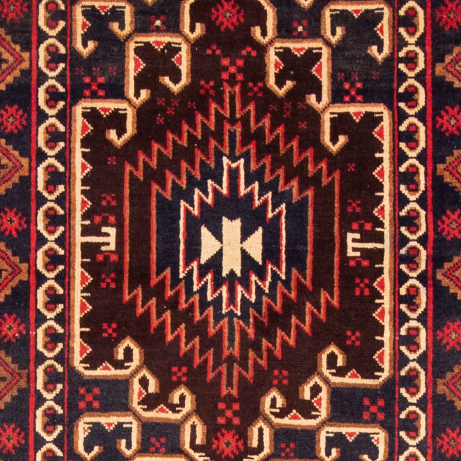 Løber Baluch-tæppe - 212 x 109 cm - rust