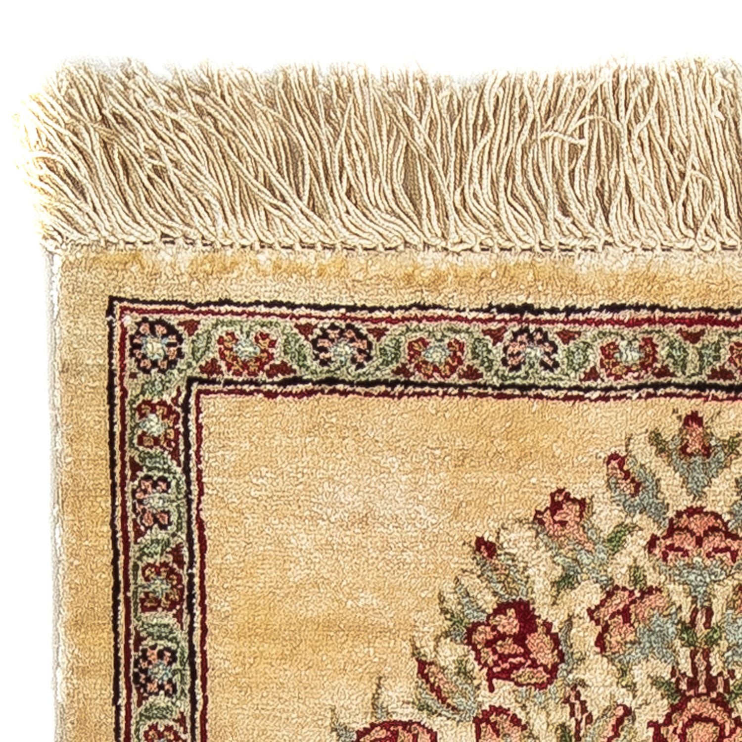 Silketæppe - Ghom Silk - Premium - 41 x 31 cm - beige