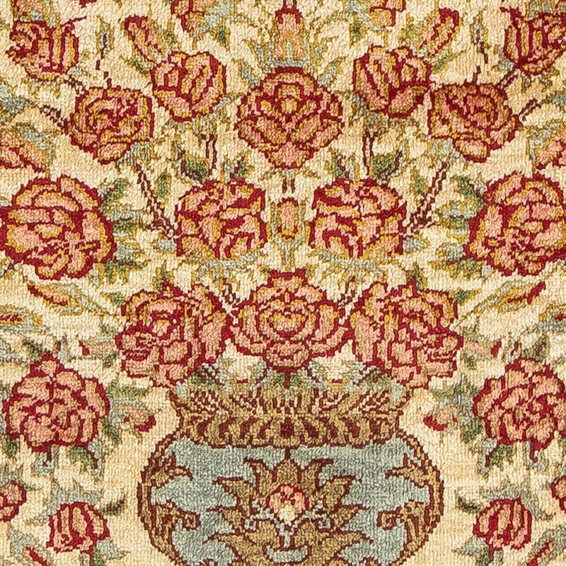 Silketæppe - Ghom Silk - Premium - 42 x 31 cm - beige
