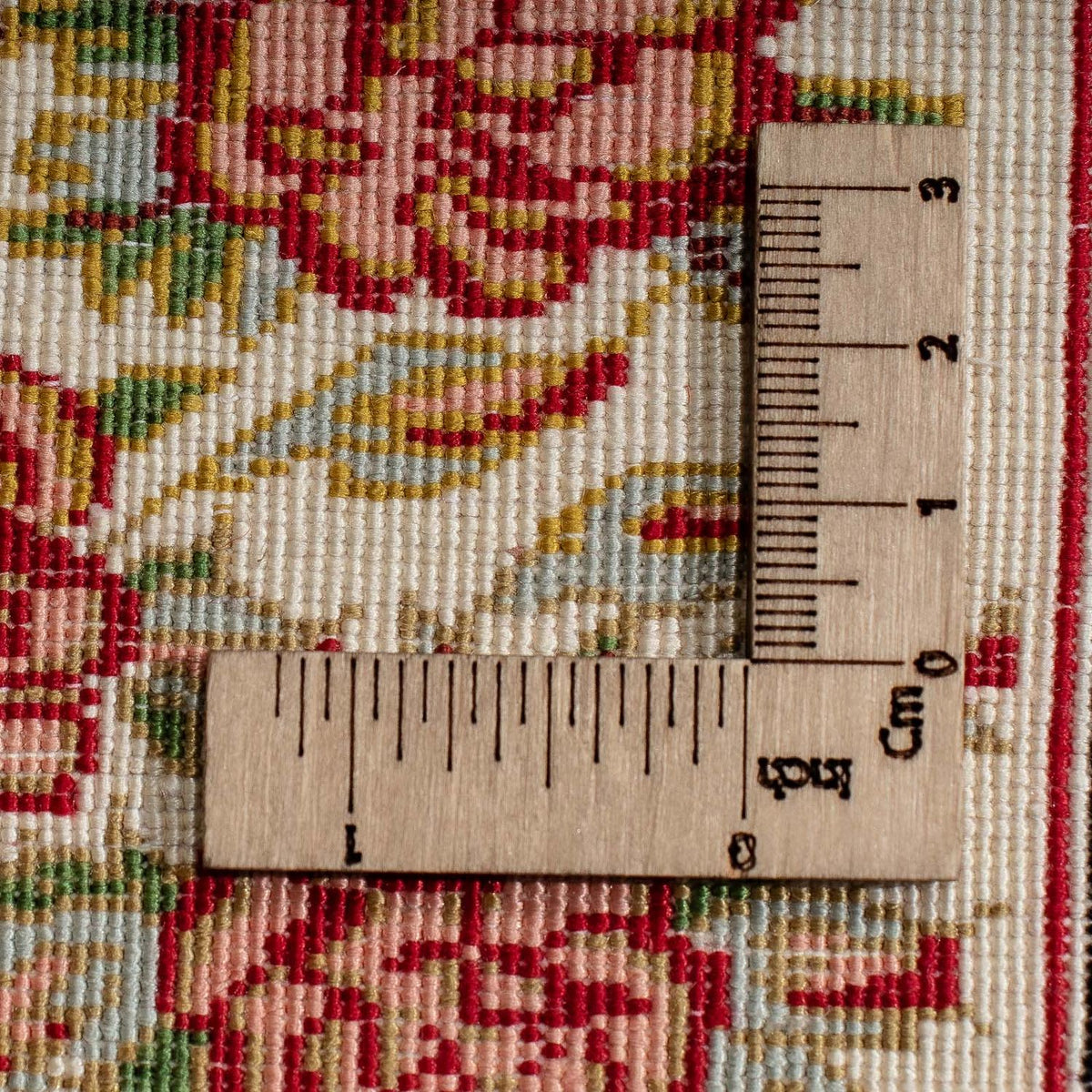 Silketæppe - Ghom Silk - Premium - 42 x 31 cm - beige