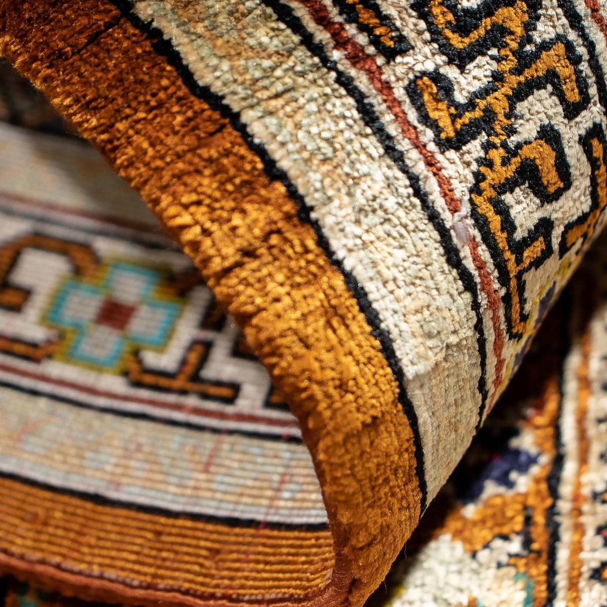 Persisk tæppe - Ghom - 65 x 53 cm - flerfarvet