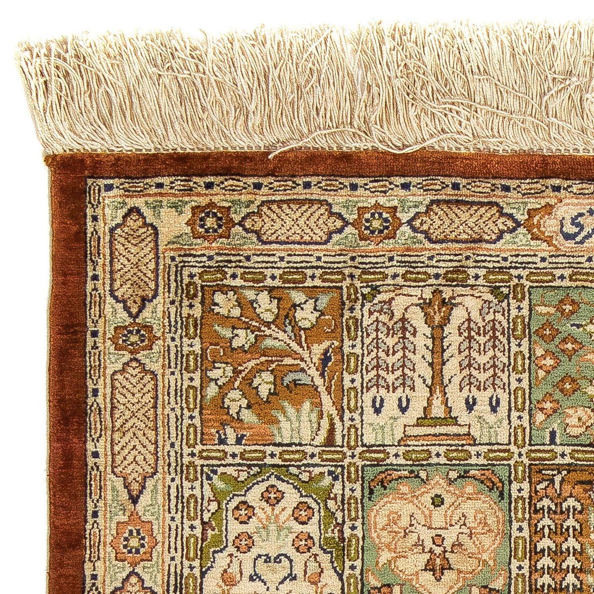 Persisk tæppe - Ghom - 75 x 56 cm - flerfarvet