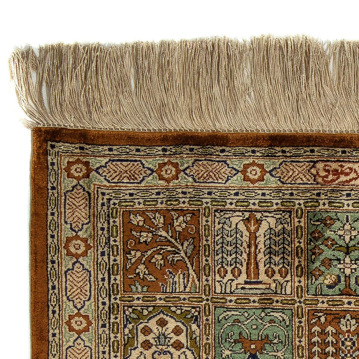 Persisk tæppe - Ghom - 71 x 57 cm - flerfarvet