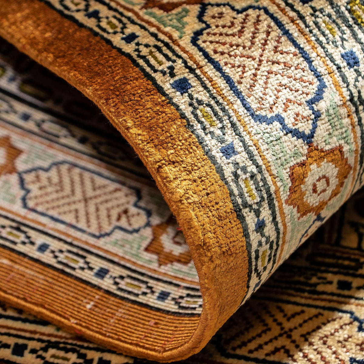 Persisk tæppe - Ghom - 71 x 57 cm - flerfarvet