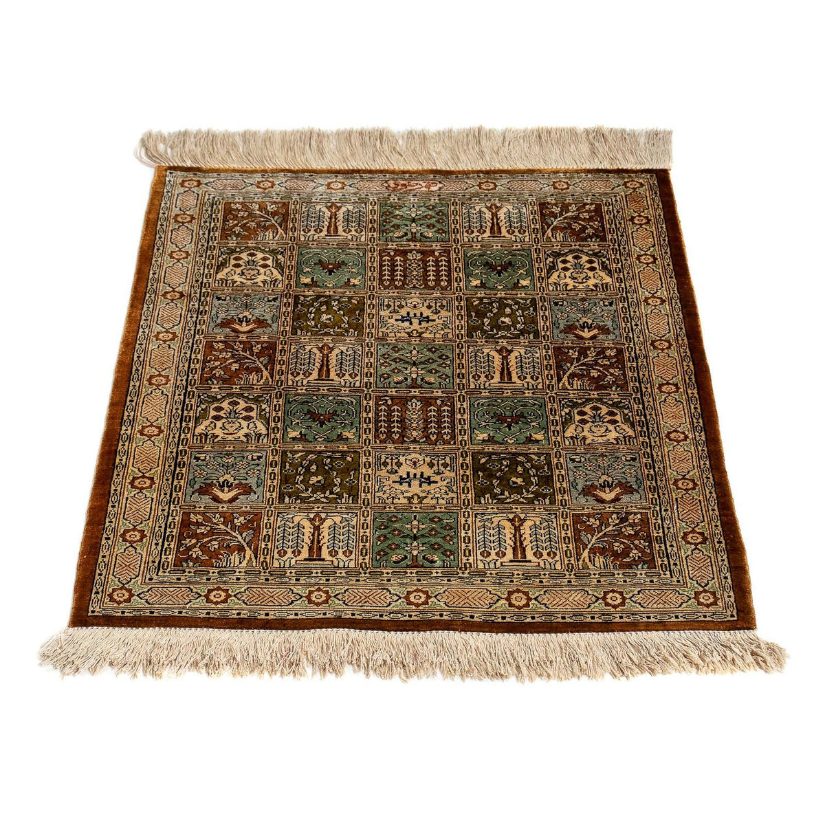 Persisk tæppe - Ghom - 71 x 57 cm - flerfarvet