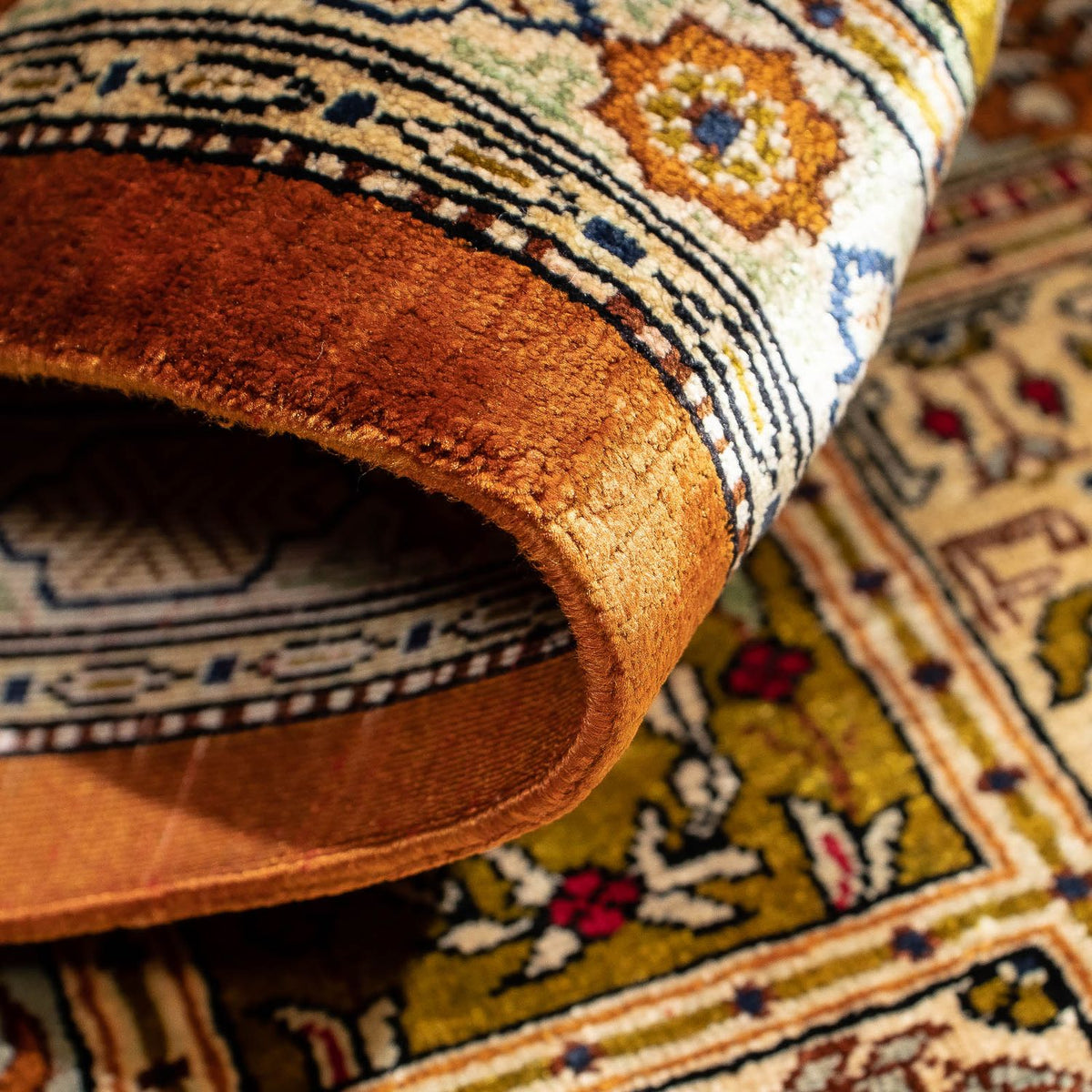 Persisk tæppe - Ghom - 72 x 56 cm - flerfarvet