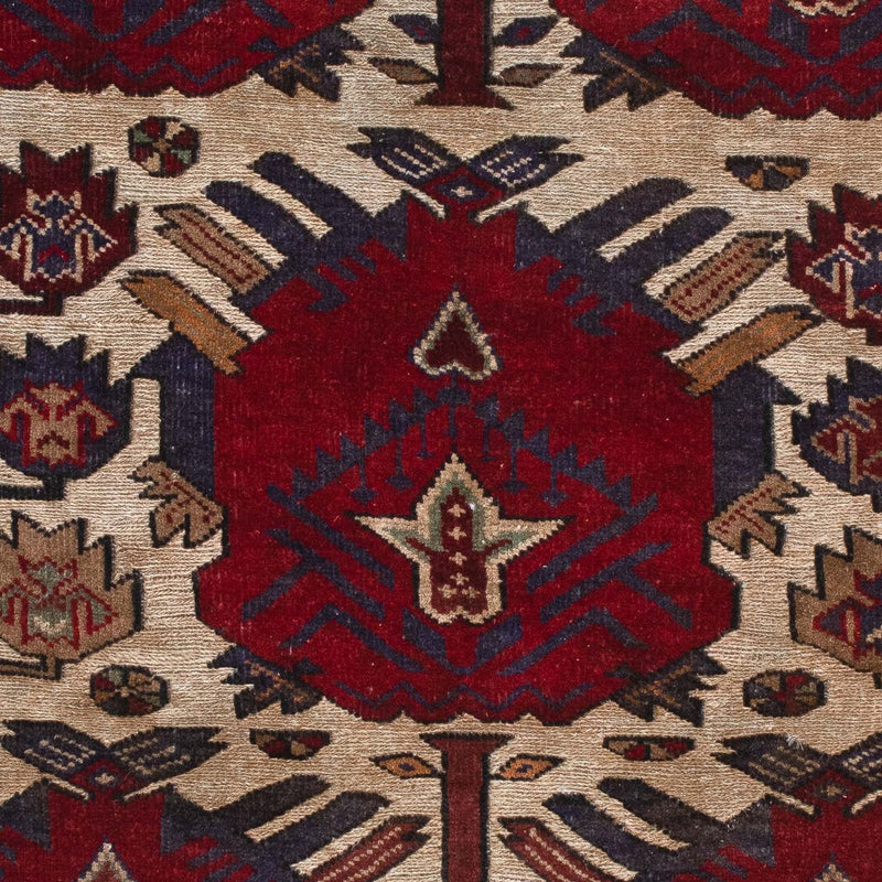 Baluch-tæppe firkantet  - 137 x 130 cm - lys brun