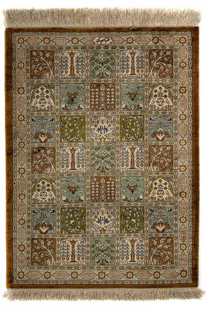 Persisk tæppe - Ghom - 77 x 58 cm - flerfarvet