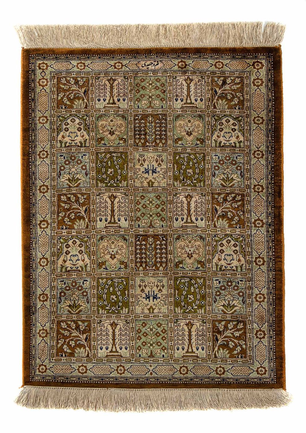 Persisk tæppe - Ghom - 73 x 55 cm - flerfarvet