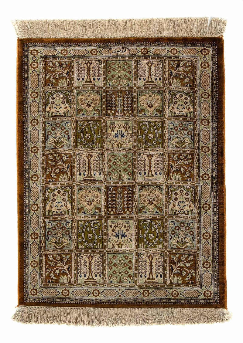 Persisk tæppe - Ghom - 73 x 55 cm - flerfarvet