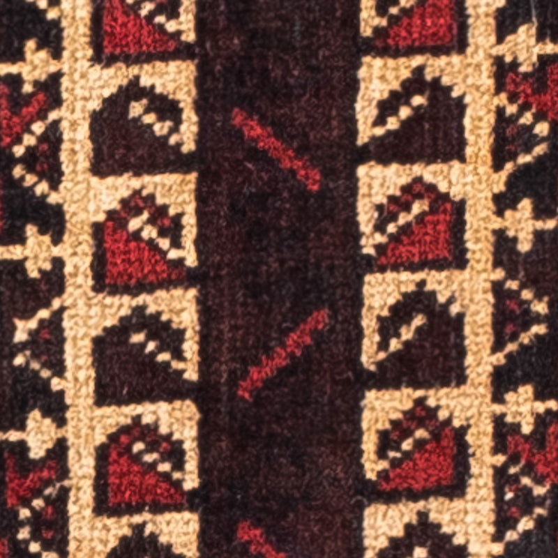 Baluch-tæppe - 126 x 86 cm - mørkerød