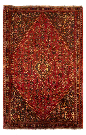 Persisk tæppe - Nomadisk - 277 x 181 cm - mørkerød